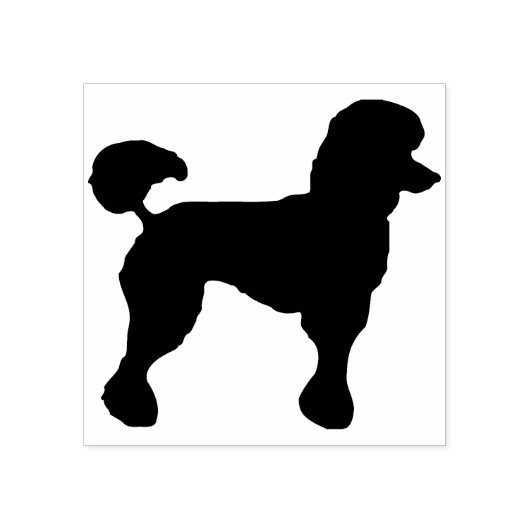 poedel silhouet kunst stempel (Afrduk)