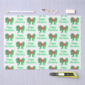 Poedel Silhouet Witte Kersthond & Groene Boog Tissuepapier (Craft)