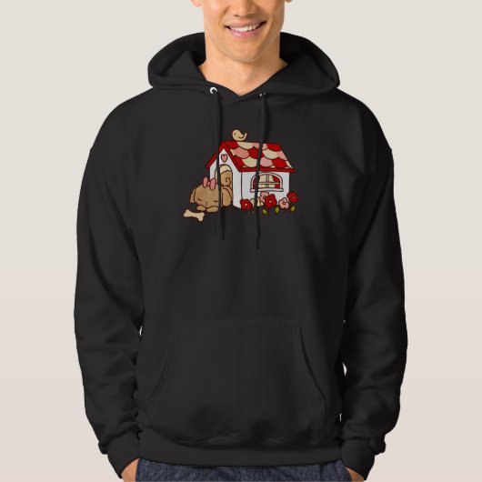 poedel slapen hoodie (Voorkant)