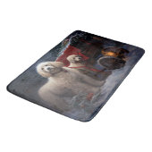 Poedel Snowy Sleigh Kerst Decor Badmat (Gekanteld)