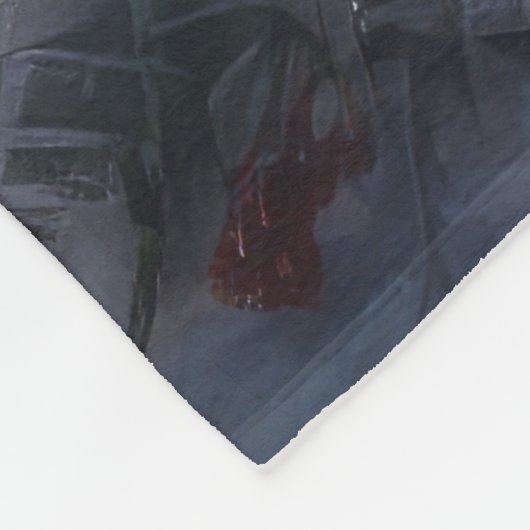 Poedel Snowy Sleigh Kerst Decor Fleece Deken (Hoek)