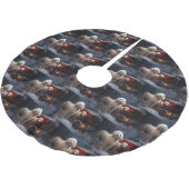 Poedel Snowy Sleigh Kerst Decor Kerstboom Rok (Gekanteld)