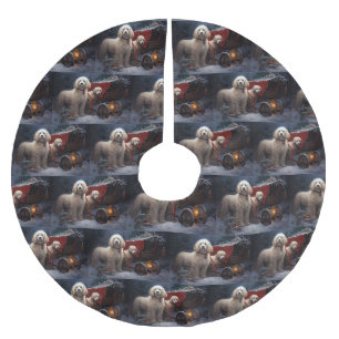Poedel Snowy Sleigh Kerst Decor Kerstboom Rok