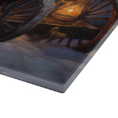 Poedel Snowy Sleigh Kerst Decor Snijplank (Hoek)