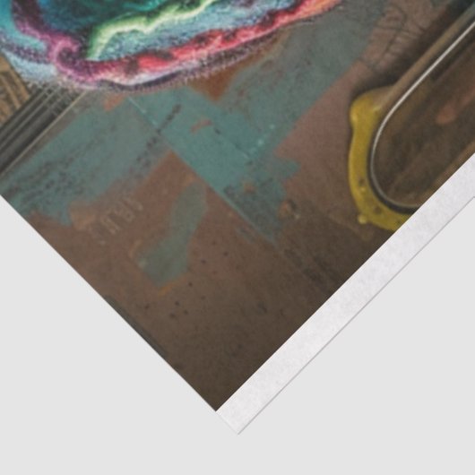 Poedel Standaard Haar Dreadlocks Decoupage, Tissuepapier (Detail)