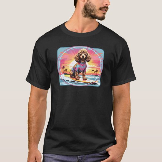 Poedel Surfhond T-shirt (Voorkant)