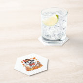 Poedel Thanksgiving Drink Coffee Fall Bladeren Pom Kartonnen Onderzetters (Insitu)