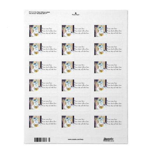 poedel thee party etiket (Full Sheet)