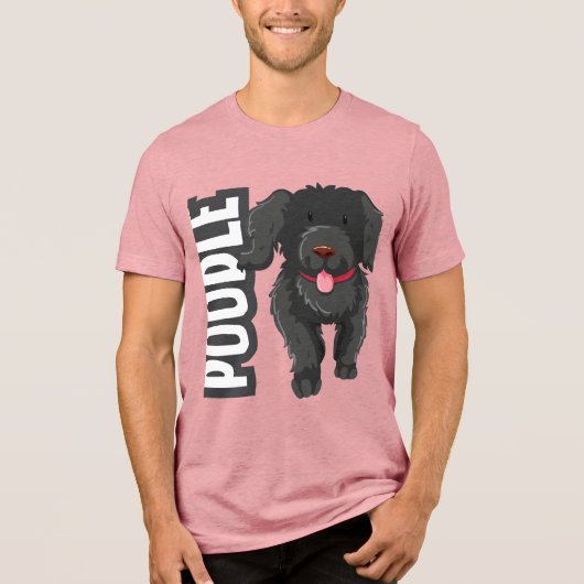 Poedel Tri-Blend Shirt (Voorkant)