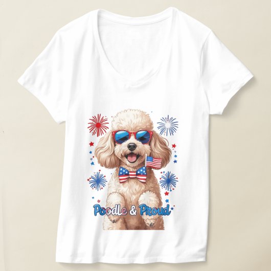 Poedel & trots – 4 juli Hond T-shirt (Laagn)