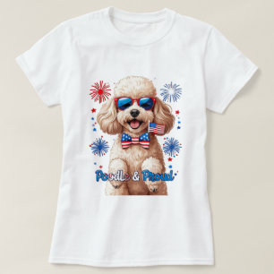Poedel & trots – 4 juli Hond T-shirt