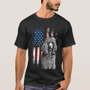 Poedel vader Hondenliefhebbers Amerikaanse vlag 4 T-shirt