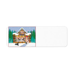 Poedel Vakantie Kerst Treat Shop Etiket