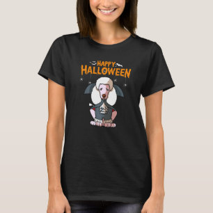 Poedel Vampier Kostuum Hond Halloween T-shirt