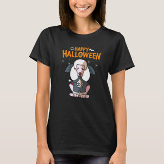 Poedel Vampier Kostuum Hond Halloween T-shirt