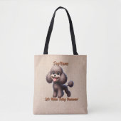 Poedel - voeg de naam van de hond toe, verander te tote bag (Voorkant)