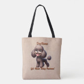 Poedel - voeg de naam van de hond toe, verander te tote bag (Achterkant)
