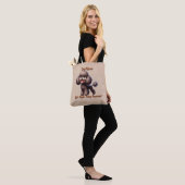 Poedel - voeg de naam van de hond toe, verander te tote bag (Op model)