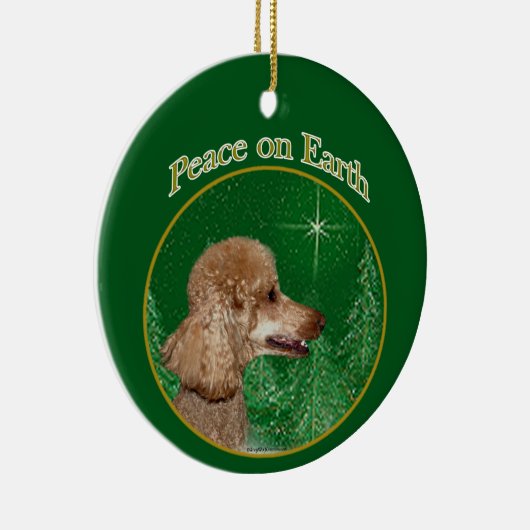 Poedel vrede keramisch ornament (Rechts)