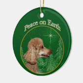 Poedel vrede keramisch ornament (Links)