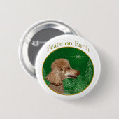 Poedel vrede ronde button 5,7 cm (Voorkant /achterkant)