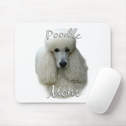 Poedel (wht) Mam 2 Muismat (Met muis)