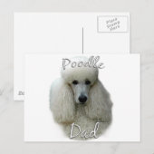 Poedel (wht) Papa 2 Briefkaart (Voorkant / Achterkant)