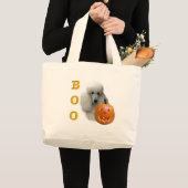 Poedel (wit gecoat) Boo Grote Tote Bag (Voorkant (product))
