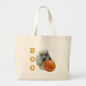 Poedel (wit gecoat) Boo Grote Tote Bag (Voorkant)