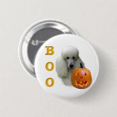 Poedel (wit gecoat) Boo Ronde Button 5,7 Cm (Voorkant /achterkant)