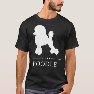 Poedel wit silhouet t-shirt