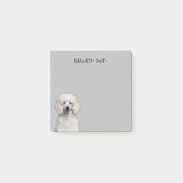 poedel witte standaard hond post-it® notes