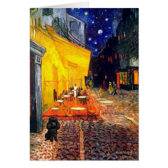 Poedel (zwart 1) - Terras Cafe (Voorkant)