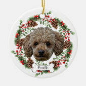 Poedelhond Gepersonaliseerd Huisdier Ornament (Voorkant)