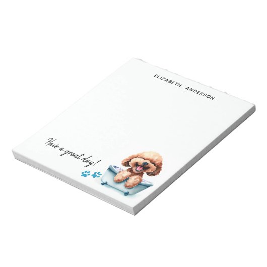 Poedelhond gepersonaliseerd notitieblok (Linkerzijde)