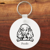 Poedelhond gepersonaliseerd sleutelhanger (Voorkant)