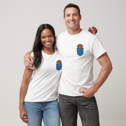 Poedelhond in de zak T-shirt (Unisex)