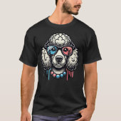 Poedelhond met bril t-shirt (Voorkant)