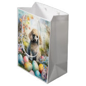 Poedelhond met paaseieren vakantie medium cadeauzakje (Achterkant Gekanteld)