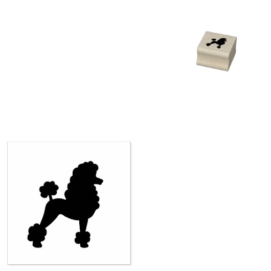 poedelhondenstempel rubberstempel (Gestempeld)