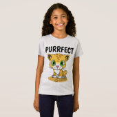 POEDELIGE CUTE MEISJES KAT T-Shirts (Voorkant volledig)