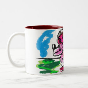 Poedelpret Tweekleurige Koffiemok