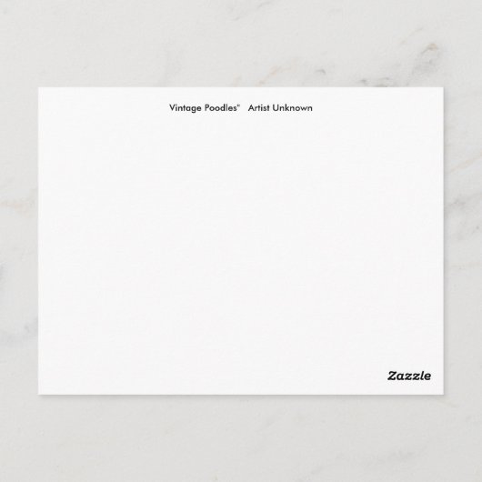  poedels briefkaart (Achterkant)