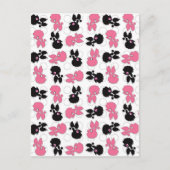 Poedels Honden Zwart en Roze Briefkaart (Voorkant)