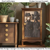 Poedels Honden Zwarte Victoriaans Outfits CP4 Deco Tissuepapier