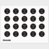 Poedels in Paris Roze Ronde Sticker Seal (Vel)