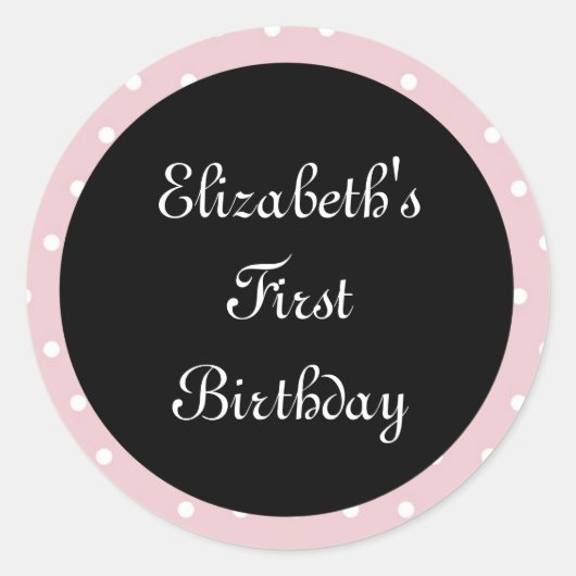 Poedels in Paris Roze Ronde Sticker Seal (Voorkant)