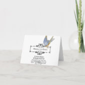 Poedels in  rood Cabriolet Kaart (Achterkant)