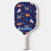 Poedels Liefhebbers Kerst Custom Name Pickleball Paddle (Achterkant)