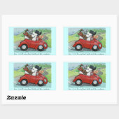 Poedels Retro Schrift Stickers Gift Labels (Vel)